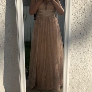 NWT champagne prom dress
